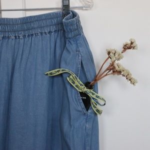 Flowy Jean Skirt - Pockets